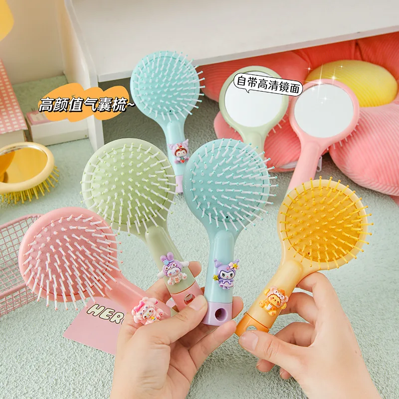 

1pcs Sanrio My Melody Combs Detangler Hair Brushes Massager Anti Static Air Bag Hair Comb Wet And Dry Portable Hairbrush Gifts