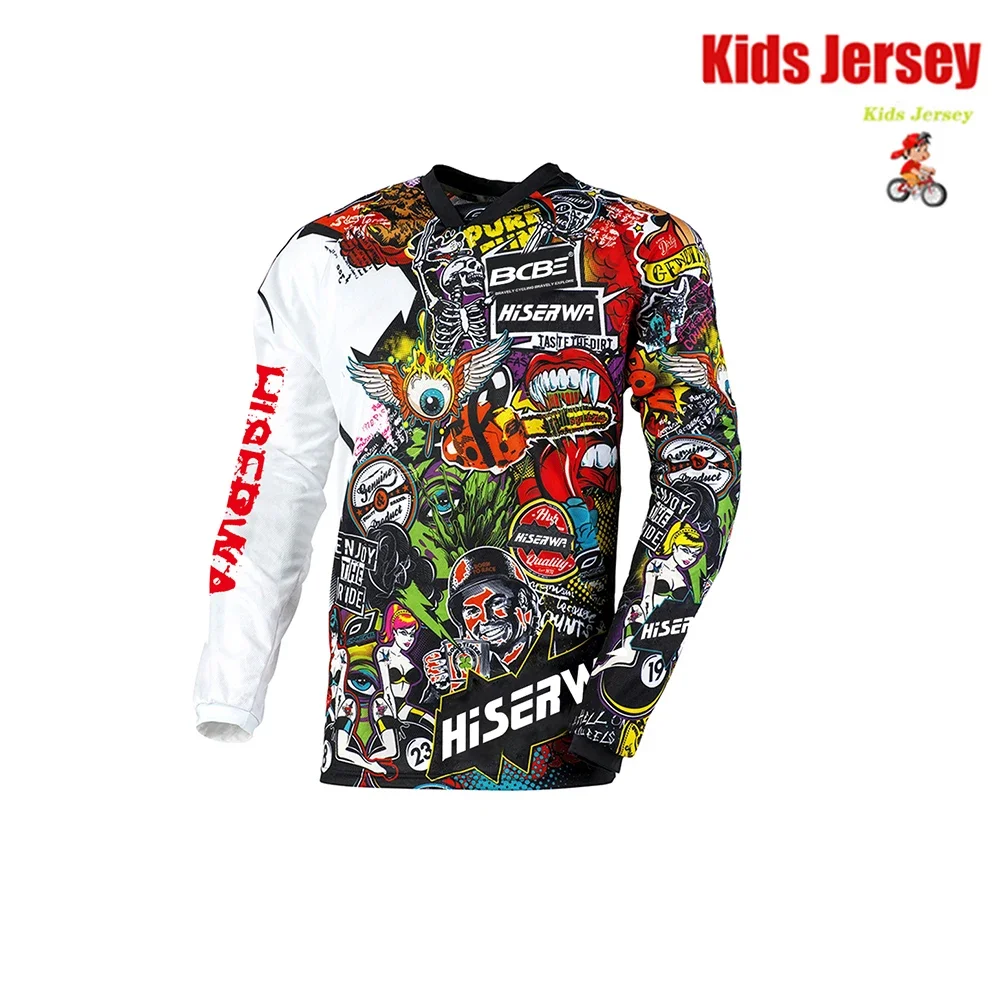 Kids Off Road Racing T-shirt Downhill Jersey MTB Bike Jersey Children's Motocross Jersey DH MX child motocross clothes