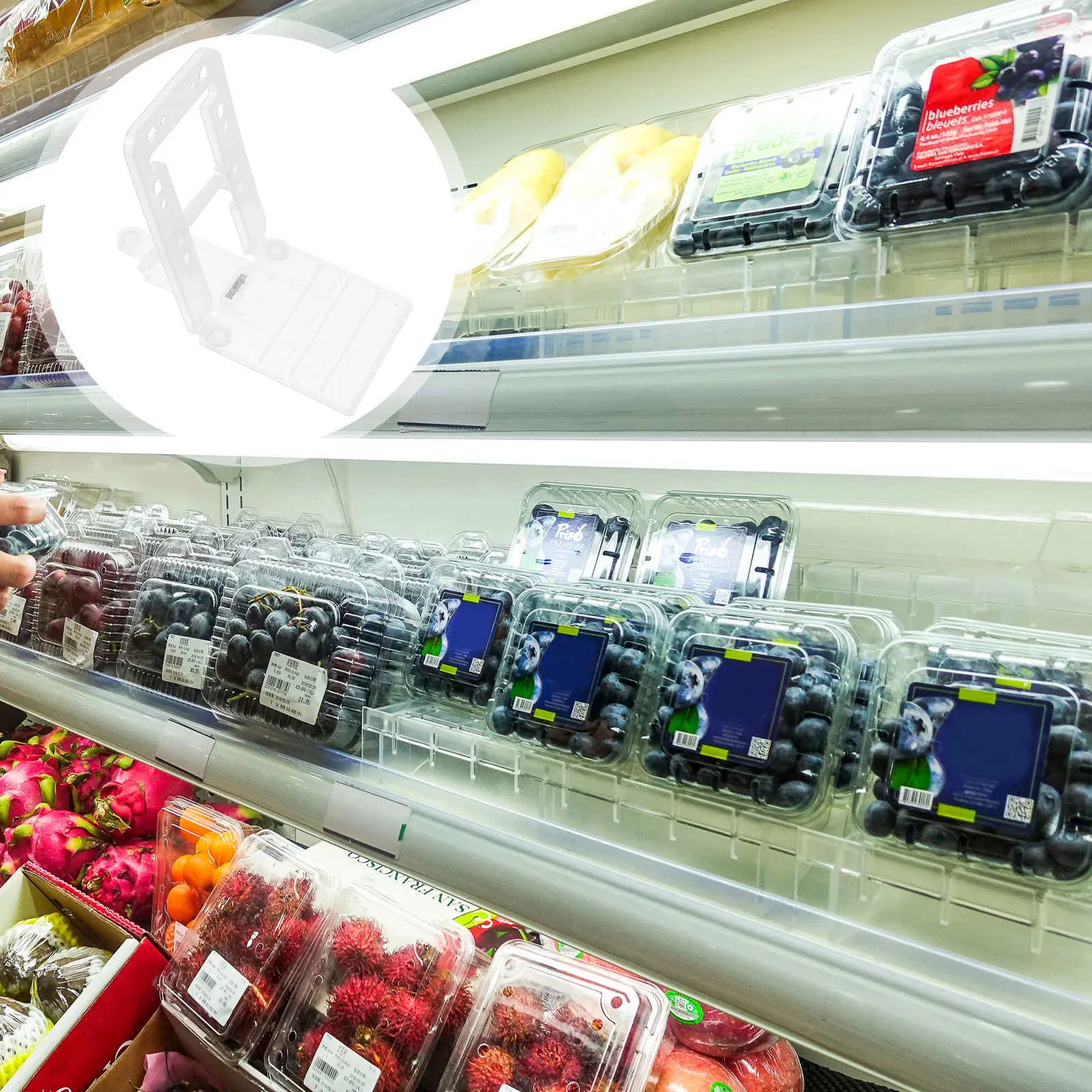 5Pcs Display Support Stand L Shape Brackets Retail Shelf Organizer Anti Tip Durable Merchandise Holder Teacup Display Stand