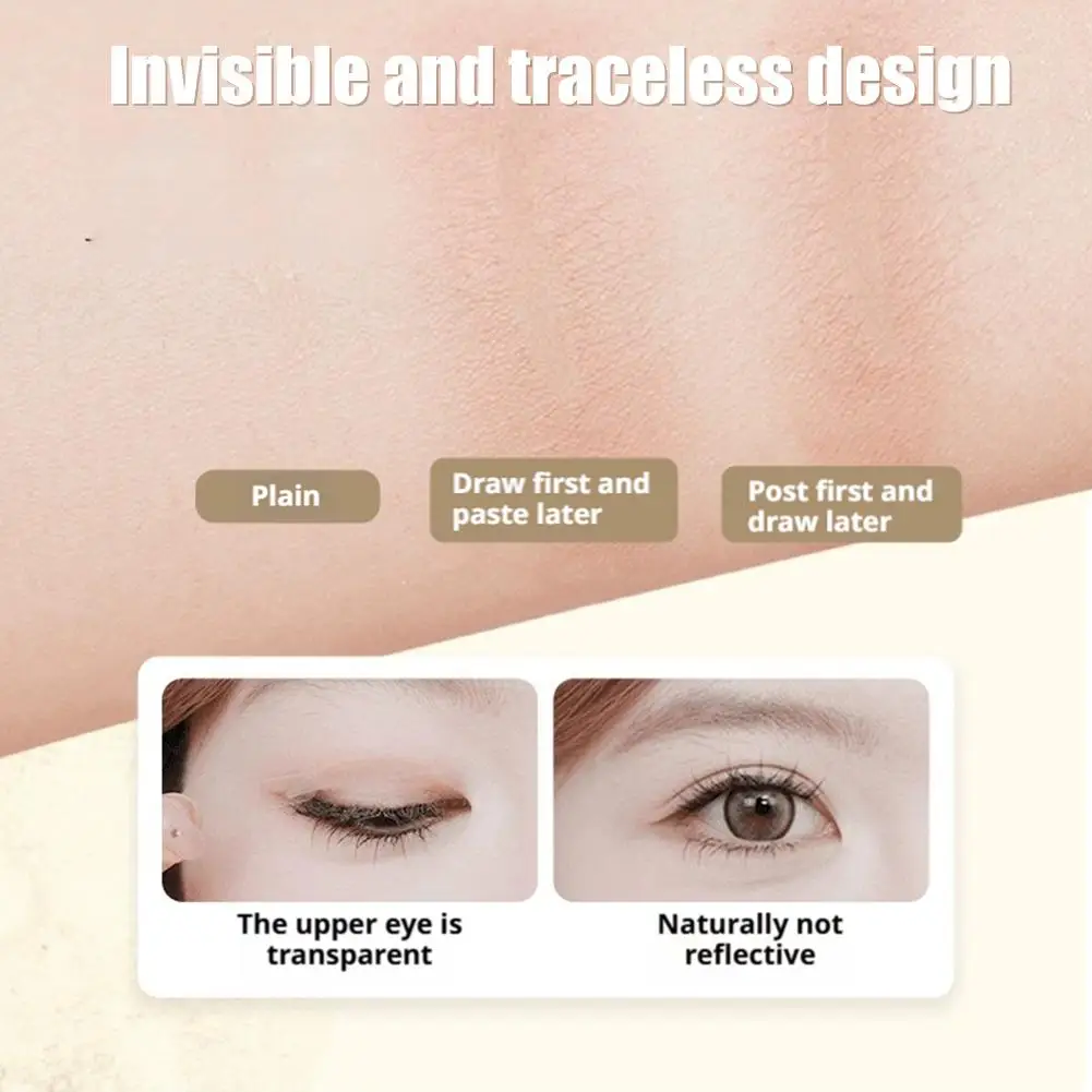 1set Falten Augenlid Aufkleber Make-Up Werkzeug heben augen streifen Falten Augenlid Paste Klar Beige Streifen heben augenlider schatten aufkleber