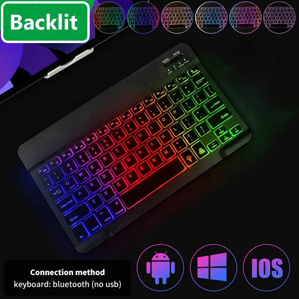 10Inch Backlit Keyboard Mouse LED with Light Led for Redmi Pad SE 11 10.61 for Xiaomi Pad 6 Pro 11 6 Max 14 5 11inch 5 Pro 12.4