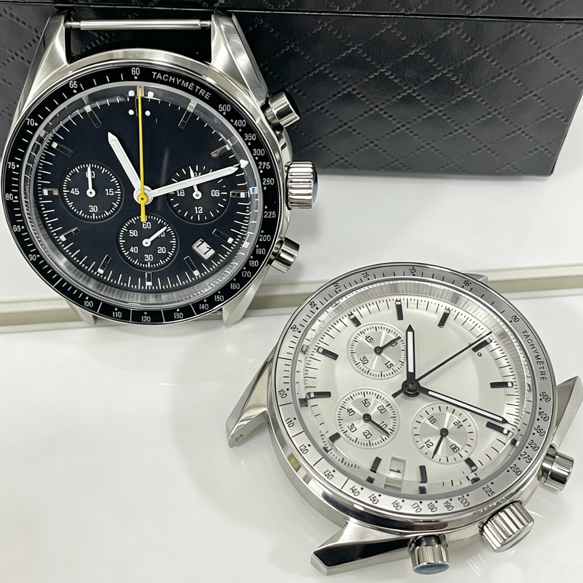 39.7mm Men's Chronograph Watch - Hour And Minute Hands, Second Hand, VK63 Quartz Movement, With Bezel, Water-Resistant, No Strap