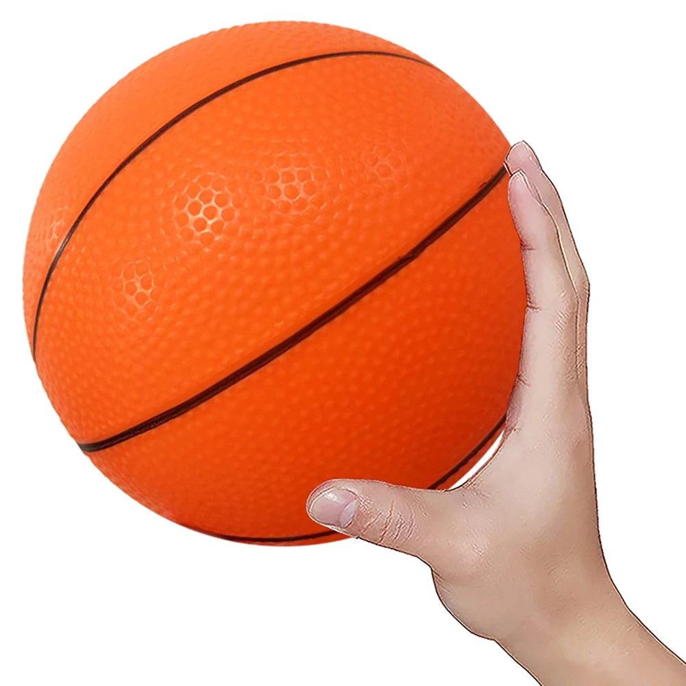 

5Pcs 18cm Mini Orange Basketballs with Pump Summer Beach Basketball Inflatable Beach Balls for Parent-Child Games