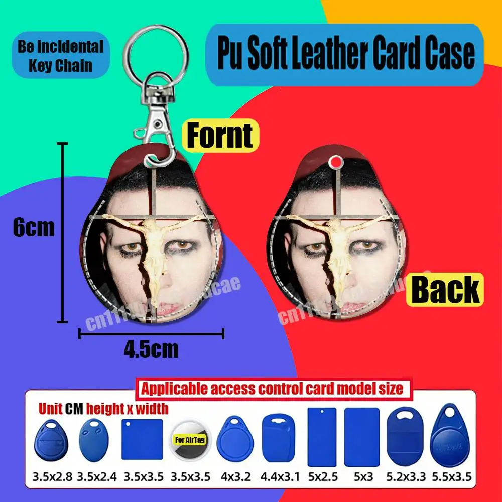 For Marilyn Manson One Assassination Under God Chapter 2 For AirTag Case Card Holder ID Credit Bank  Badge For Air Tag Case
