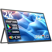 UPERFECT UMax 22 Computer Display 22inch Monitor 2K 1440P 100% sRGB IPS Screen w/ Stand For Laptop PC Mac Phone PS5 Game Console