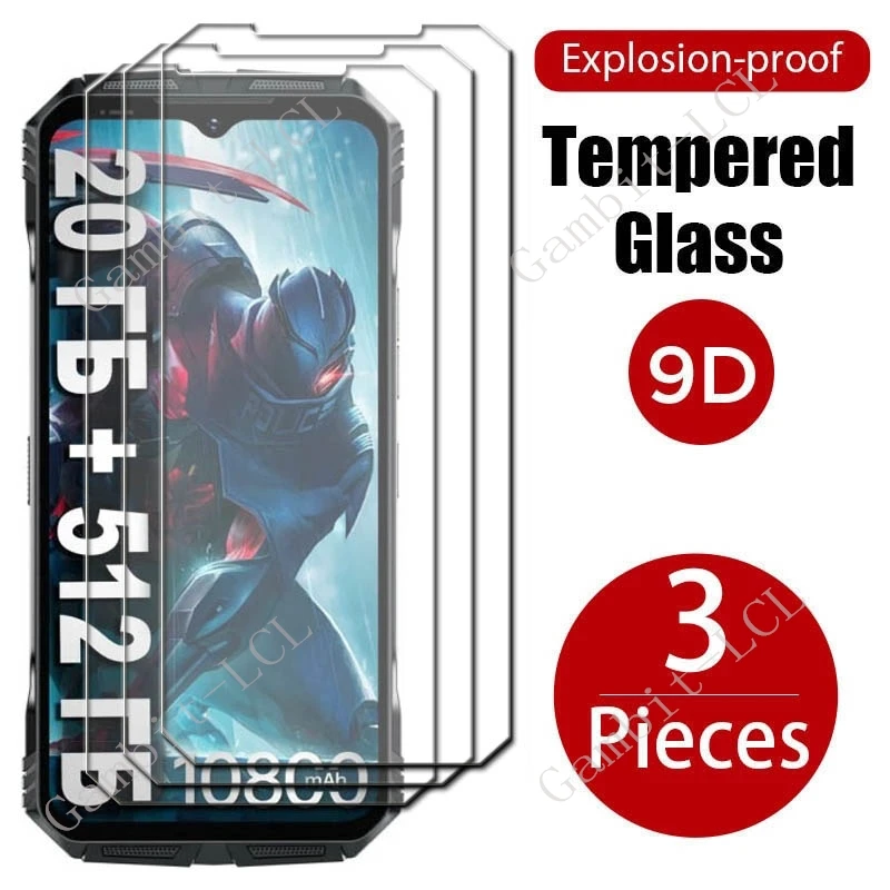 3PCS 9H Original For Doogee S118 Rugged 6.58" Tempered Glass Protective On DoogeeS118  Screen Protector Cover Film