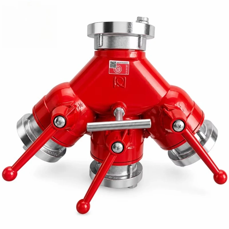 Fire equipment accessories, 2-way/3-way water dividers, fire truck gate valves for flat hoses