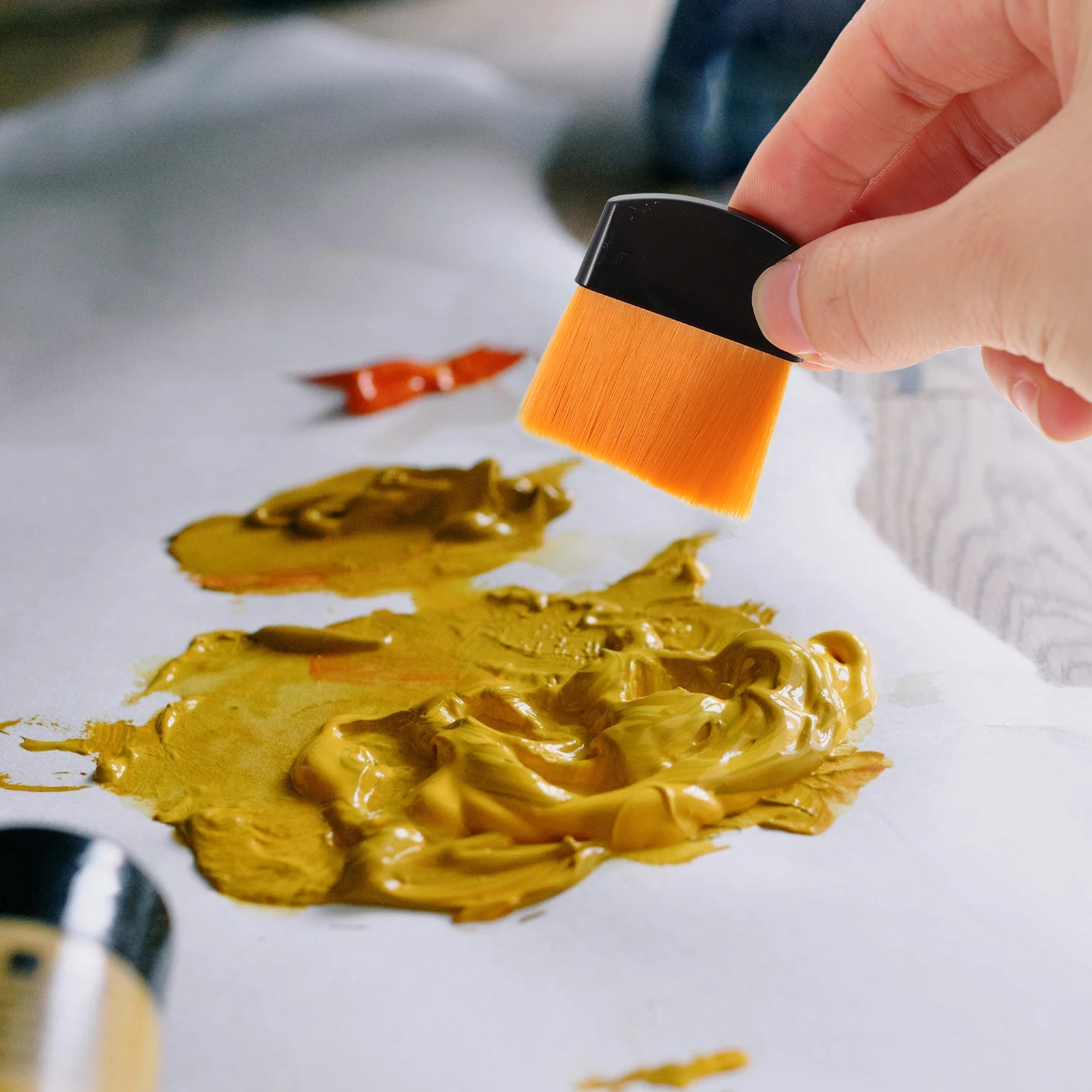 

10pcs Mini Painting Brushes Set Wood Fiber Durable Watercolor Oil Gouache Artist Brush Portable Draw Supply Gift