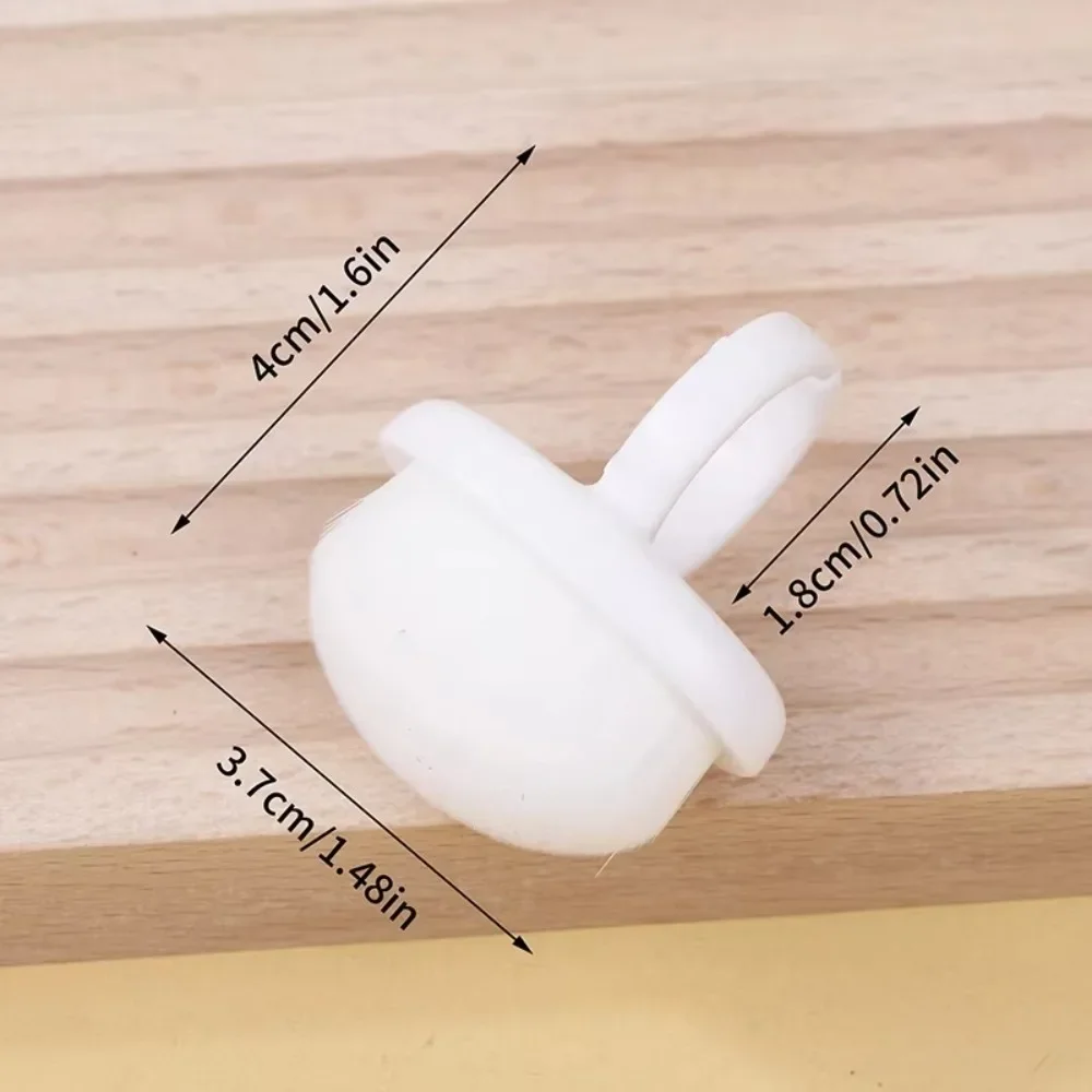 Cepillo ovalado para polvo de uñas, herramientas de manicura DIY, limpieza de polvo de Gel, cepillo en forma de anillo, cepillo de limpieza de polvo para decoración de uñas de plástico