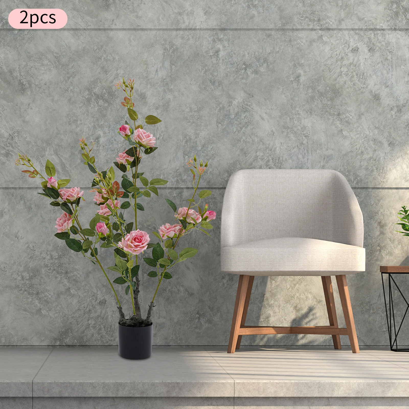 

Искусственное розовое дерево, 2 упаковки, розовые шелковые цветочные растения, домашний декор, искусственные розы в горшках, реалистичная цветочная композиция для жизни