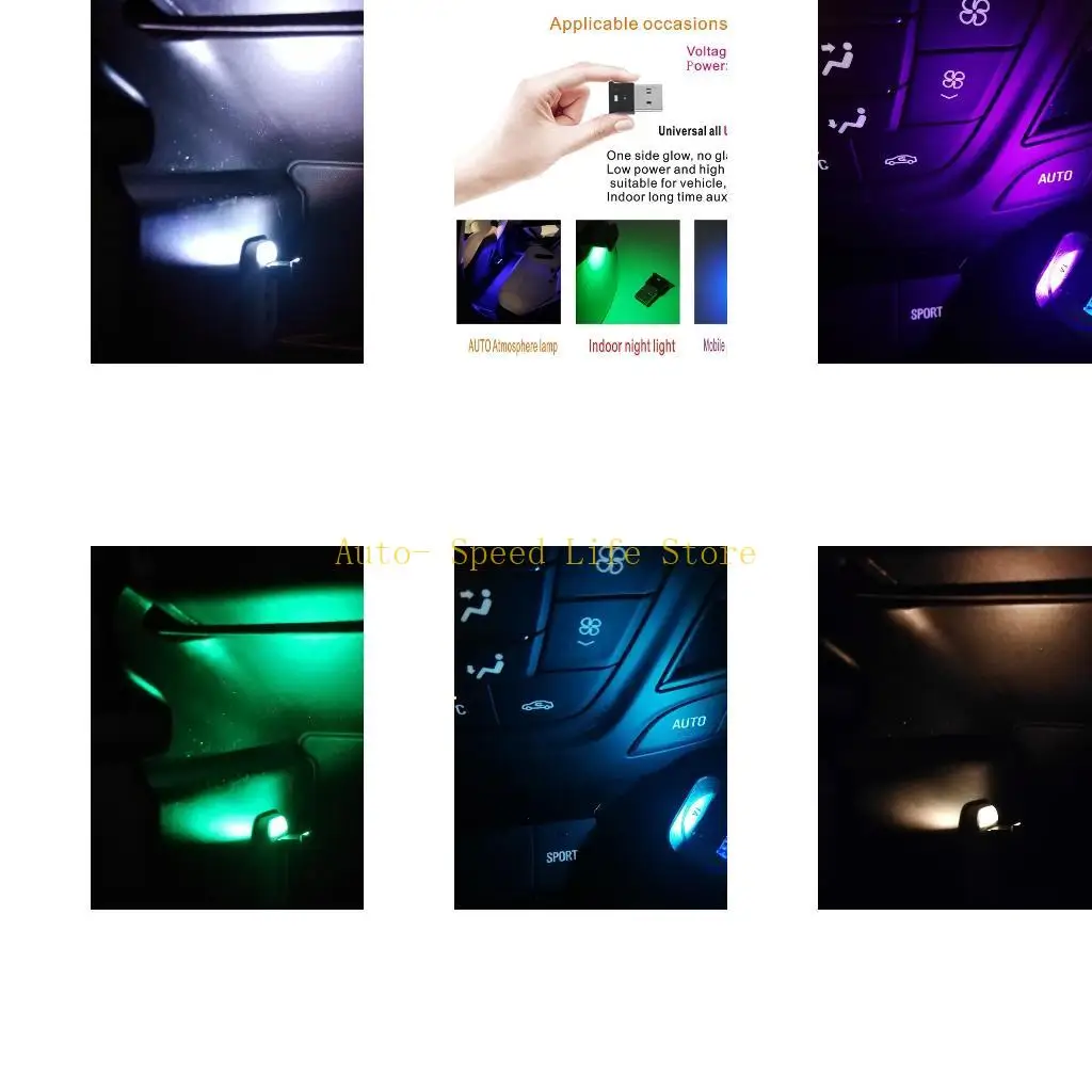 

02DA Mini USB LED RGB Light Brightness Adjustable 8 Color Changeable Lamp