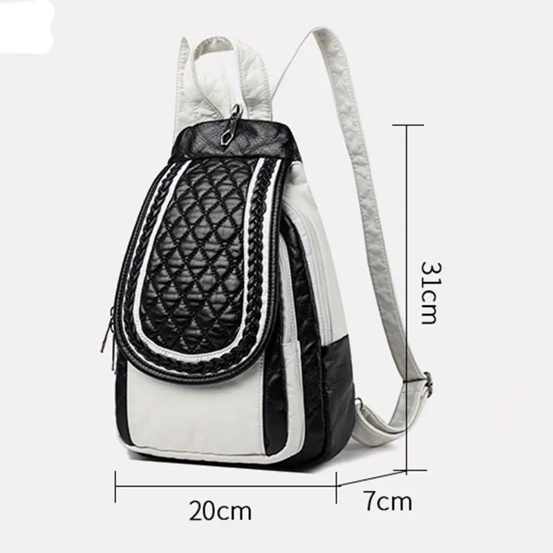 Luxury Brand Women Backpack High Quality Soft PU Leather Travel Chest Pack Female Fashion School Bags for Girls Mochila Feminina