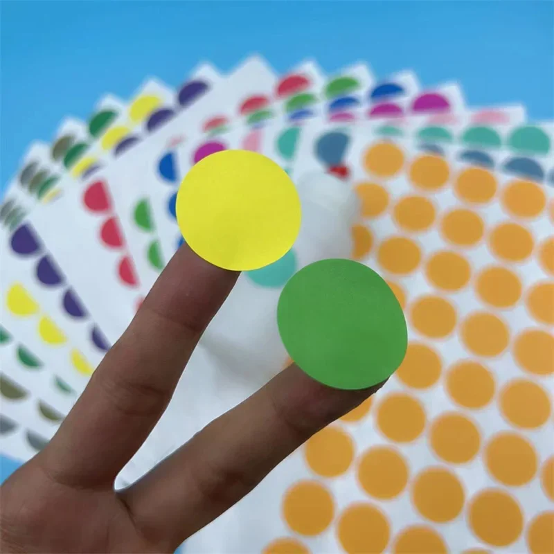 Colour Circular Dots Marking Stickers Can Be Handwritten Autohesion Packaging Sealing Tag Paper 15cm Large Size Sticky Note