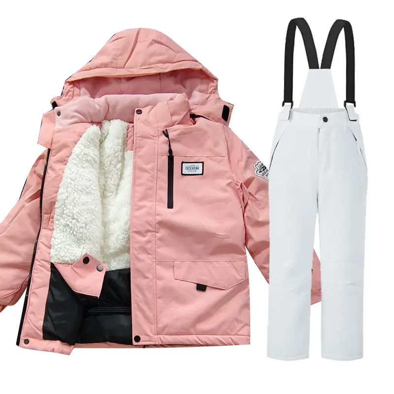 

Winter Girls Boys Ski Wear For Teenage Warm Kids Skiing and Snowboarding Clothing Windproof Waterproof Children's Skiing Jacket