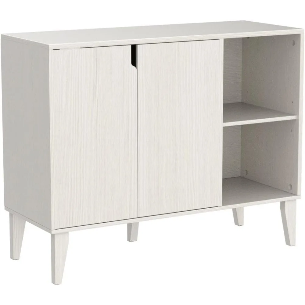 

Panana Kitchen Buffet Cabinet Storage Sideboard with 2 Doors 2 Shelves, White, 41.8" L x 15" W x 32.5" H