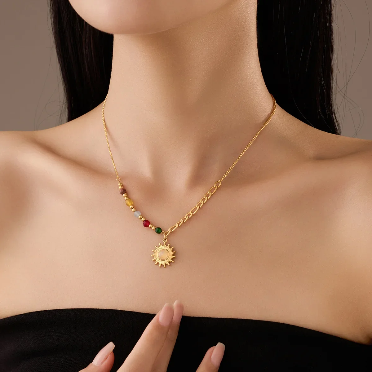 

Personalized Snake Chain Adjustable Y Necklace for Woman Clavicle Pendant Stainless Steel Necklace Women's Holiday Gift Jewelry
