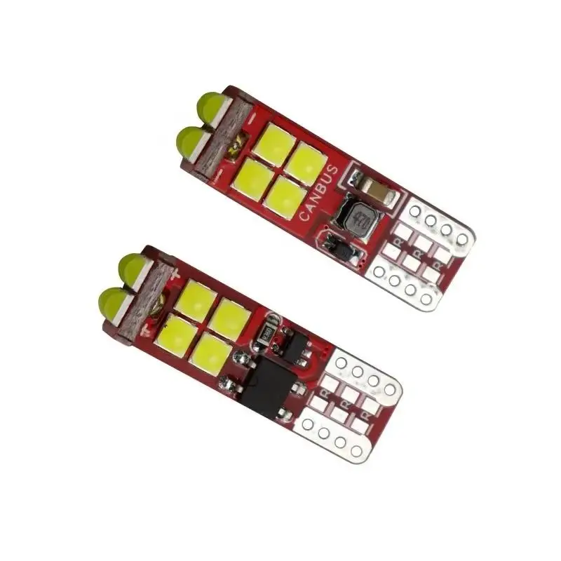 10X T10 canbus LED 12 smd 3030 Marker Lamp 168 194 LED 2.64W Convext LED non polar Car Interior Reading Dome Light no error 12V