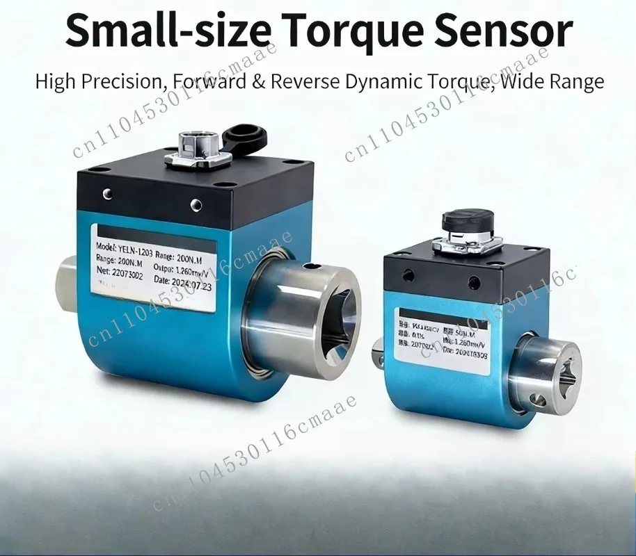 Dynamic Torque Sensor Rotation for Bench Motor Sensor Small Size Strain Type Metal 0.1% Accuracy