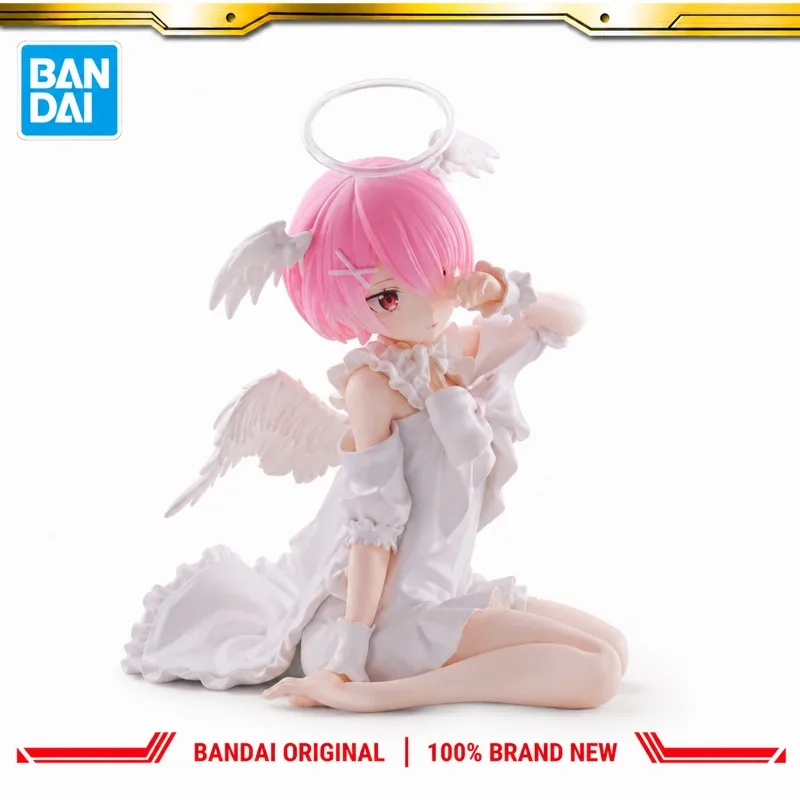 En stock: Figura de acción original Bandai Banpresto Relife Ram de "In a Different World From Zero", modelo de anime nuevo en caja.