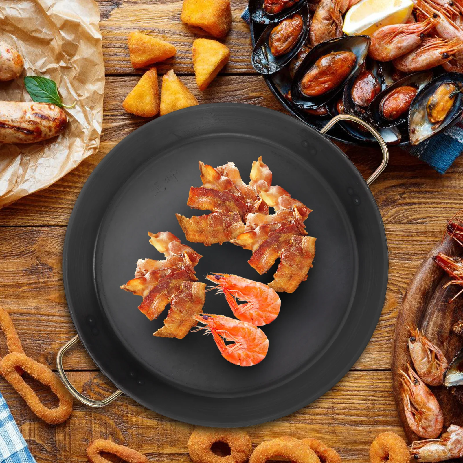 

Heavy Duty Non-Stick Frying Pan Lightweight Iron Cookware For Bbq Home Kitchen Use Multi-Functional Pancake Omelette