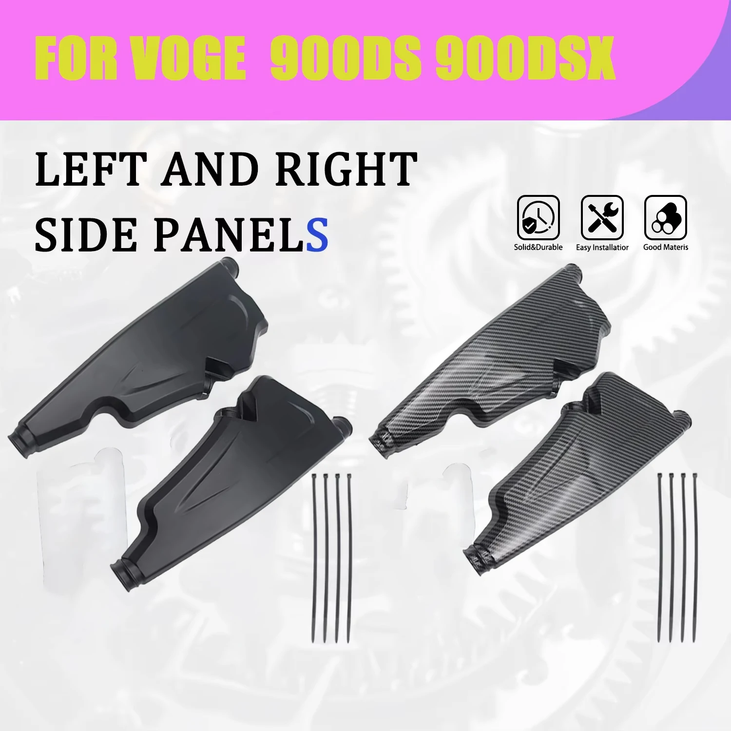 

For LONCIN VOGE 900DS 900DSX 2024 2025 Carbon fiber Frame Infill Left Right Side Panel Set Guard Protector Fairing Cowl Cover