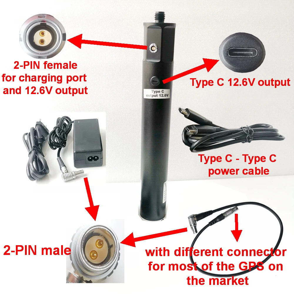 

12V 10000mAh BL10000 Battery for Leic, Sok, Trimble, Topc, South, Hi-target, Nik, CHCNAV, Zenith, FOIF GPS