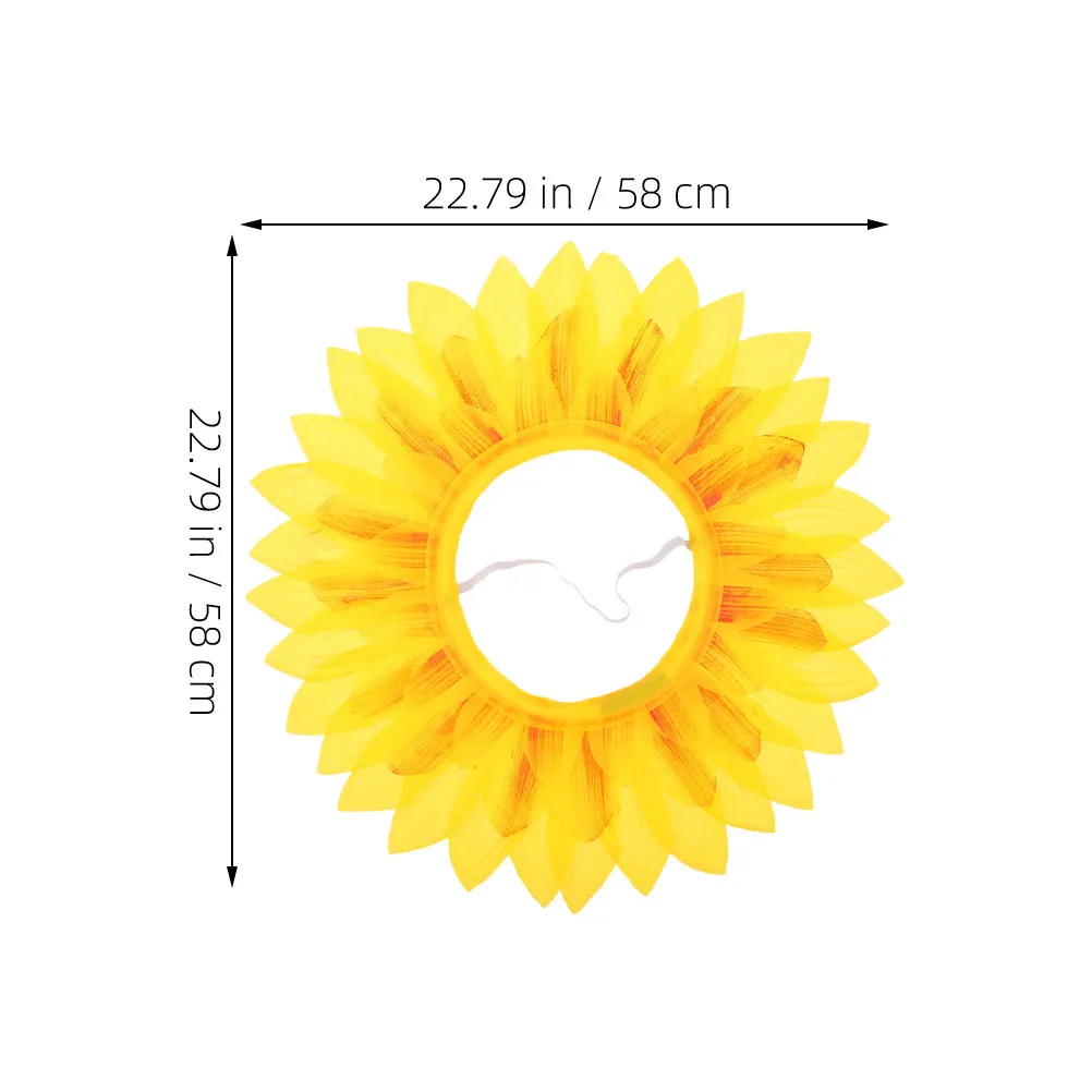 2pcs Kids Sunflower Headband, Bright Yellow Flower Headwear for Kindergarten, Sports Day & Stage Performance