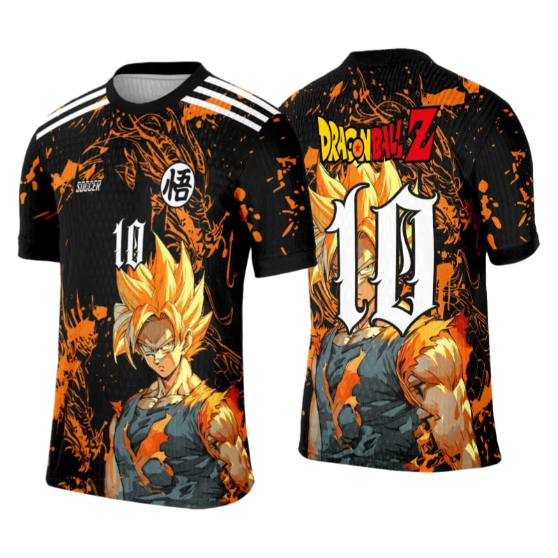 

Bandai Dragon Ball Z No 10 футбольная майка аниме периферийные футболки для взрослых и детей с 3D принтом летние быстросохнущие удобные легкие большие