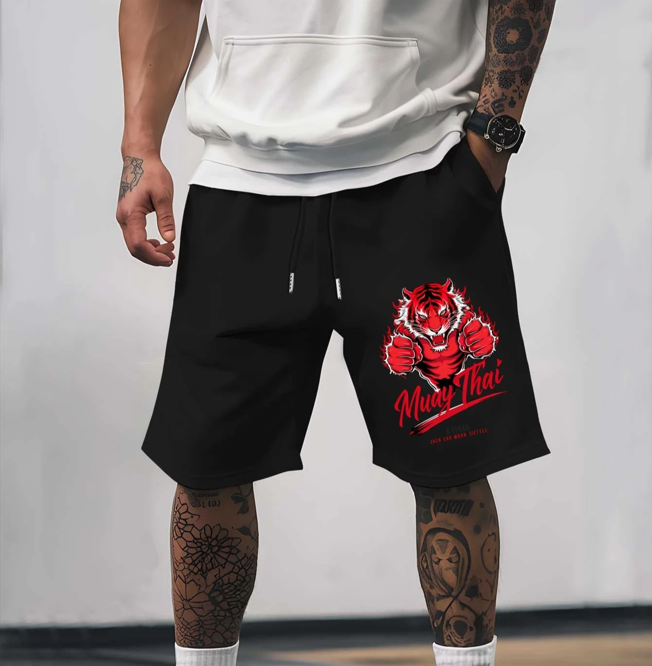 

Men's Casual Solid Color Shorts with Drawstring Waistband Design, Perfect for Summer Beach Vacations