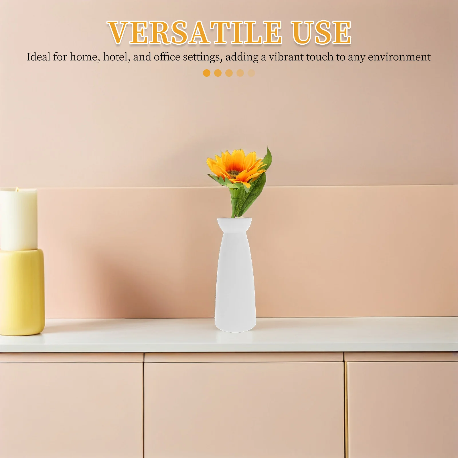 

5Pcs Artificial Sunflower Stems Realistic Faux Flowers for Desk Hotel Wedding Spring Floral Arrangement Centerpiece Home Decor