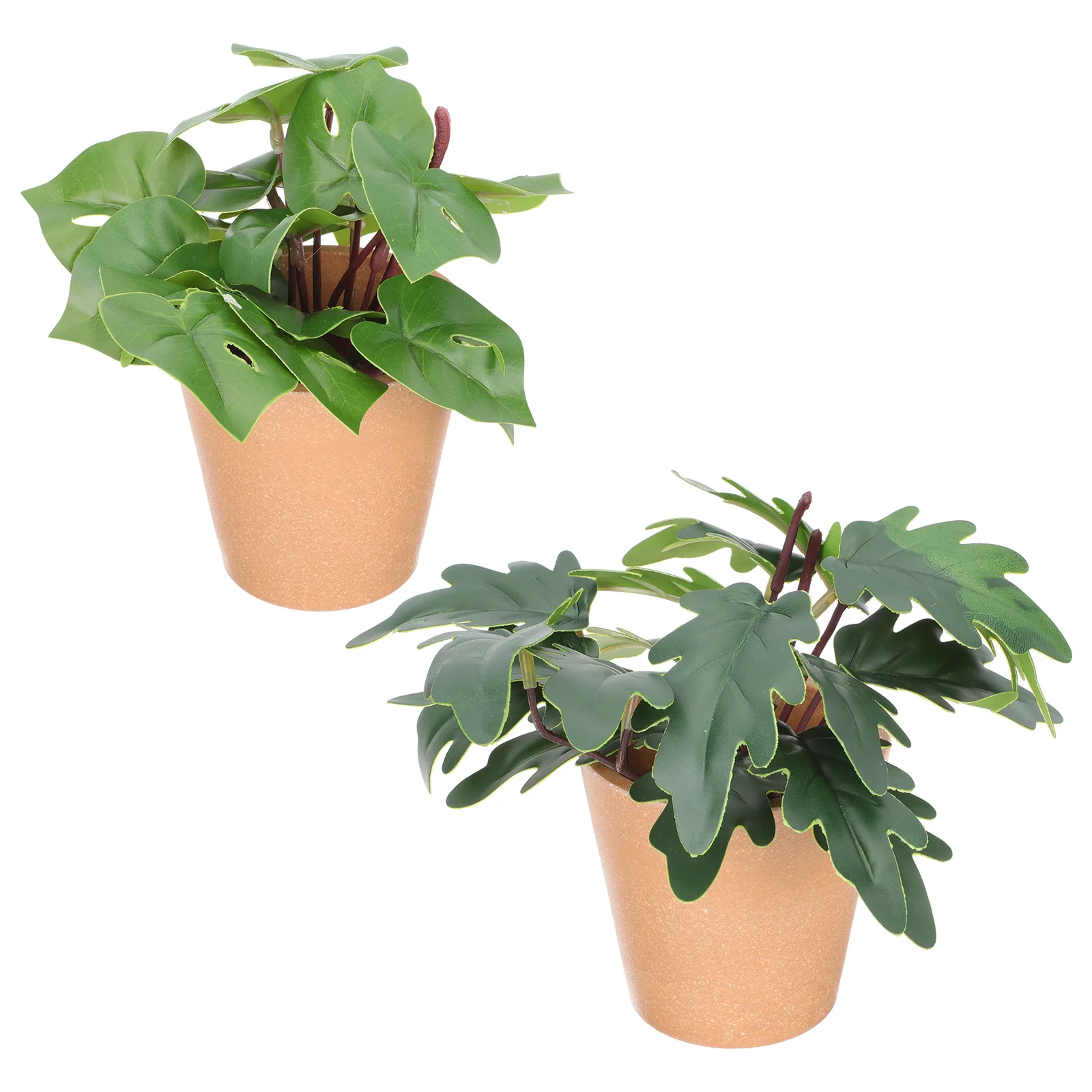 

2Pcs Artificial Plant Adornments Realistic Faux Bonsai Home Office Club Desktop Ornaments Decoration Faux Bonsai Decors