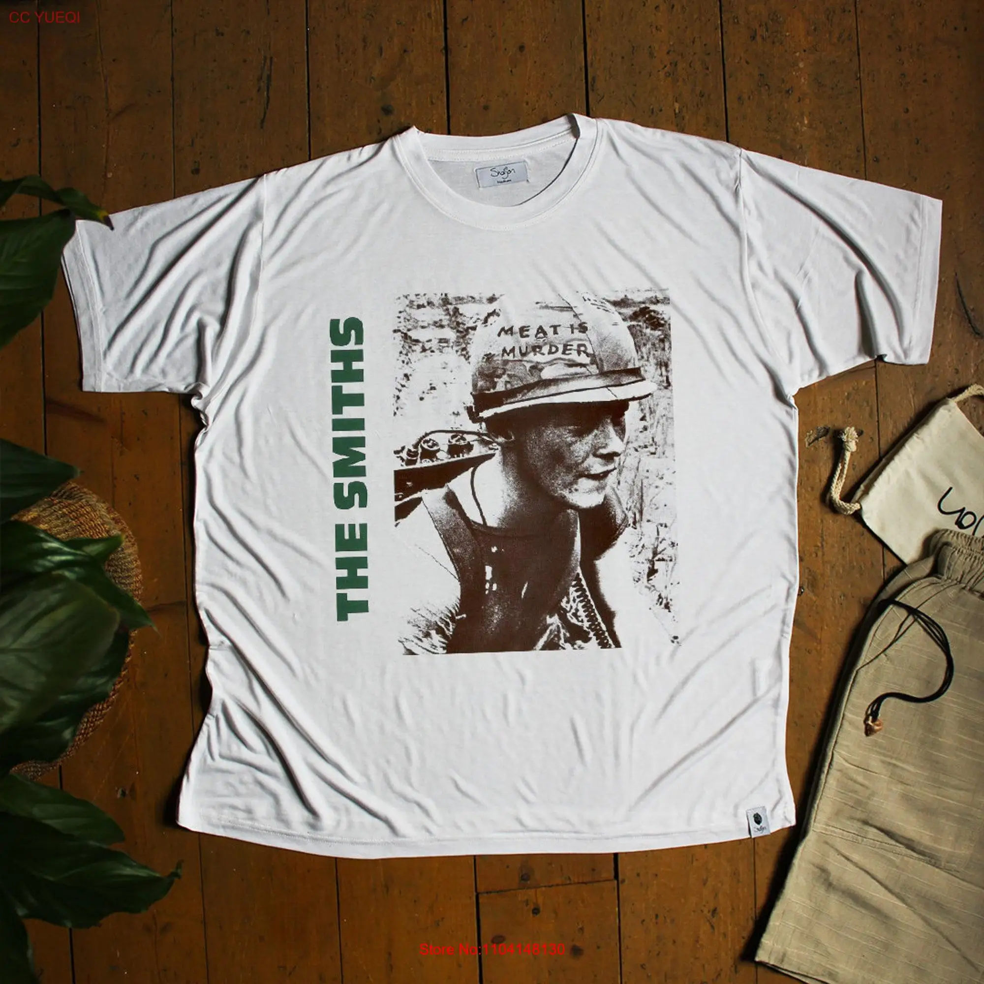 The Smiths T Shirt MEAT IS MURDER Organic Bamboo Cotton Handmade sustainable crewneck Vintage Band long or short sleeves