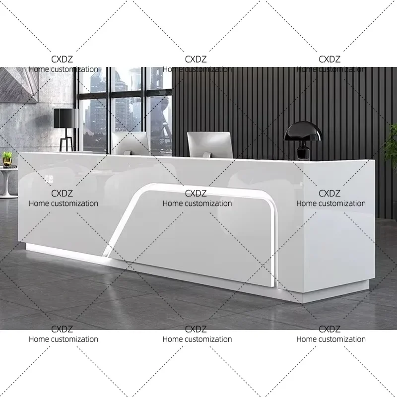 XXEssential Office Supplies Custom Size Baking Paint Company Welcome Front Desk Hospital Clinic Guidance Reception Desk