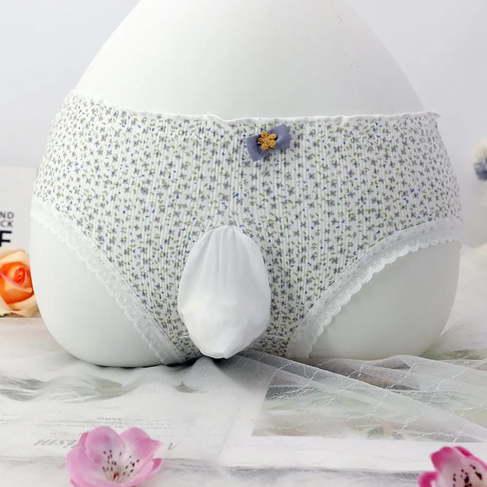 سيسي طباعة سراويل رجل مثير بيكيني من الدانتيل الانتفاخ ملخصات منتصف الارتفاع السروال الجبهة كيس مزموم كم مثير ثونغ الرجال الملابس الداخلية