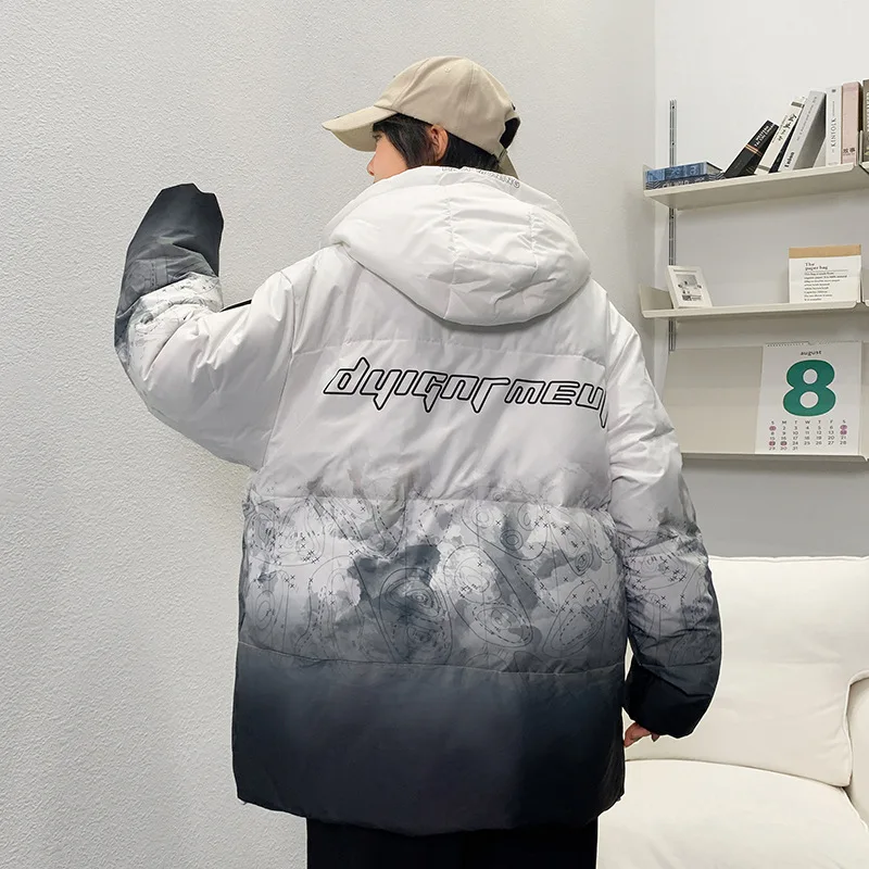 

Men's Outdoor Sports Leisure Neutral Gradient Feather Jacket Windproof Breathable Warm and High-quality Versatile Down Jacket