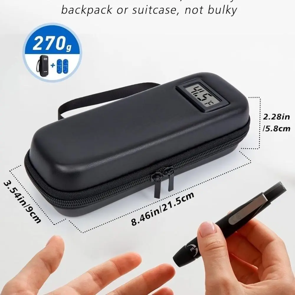with Thermometer Display Insulin Cooler Travel Case Waterproof Thermal Insulated Refrigerated Medicine Organizer Bag Waterproof view 6