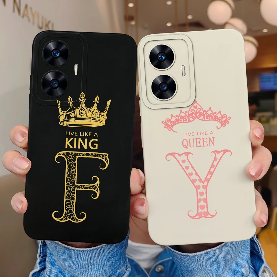 Case For OPPO Realme C51 C53 C55 Narzo N53 Crown Soft Silicone Non-slip Shockproof Fashion For RealmeC51 c53 c 55 NarzoN53 Coque