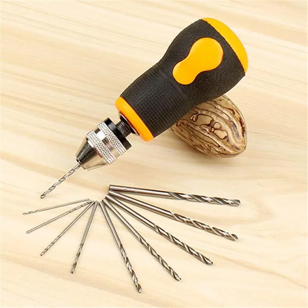 1set for Hand Twist Drill Wenwan Hand Drill Manual Woodworking Punch Tool Convenient To Put in A Small Bag