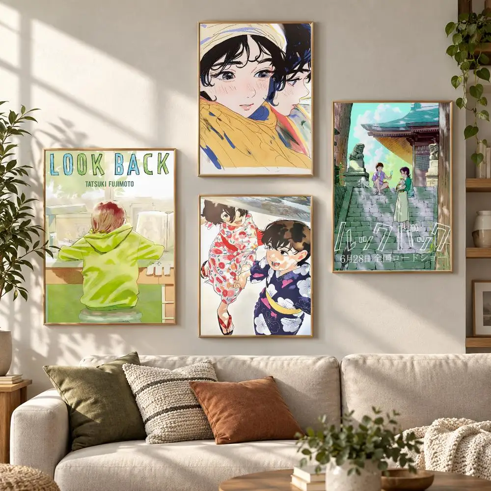 Look Back Anime Movie Artistic Friendship Youth Drama Poster Contemporary Wall Art Print for Bedroom & Living Room, Unframed