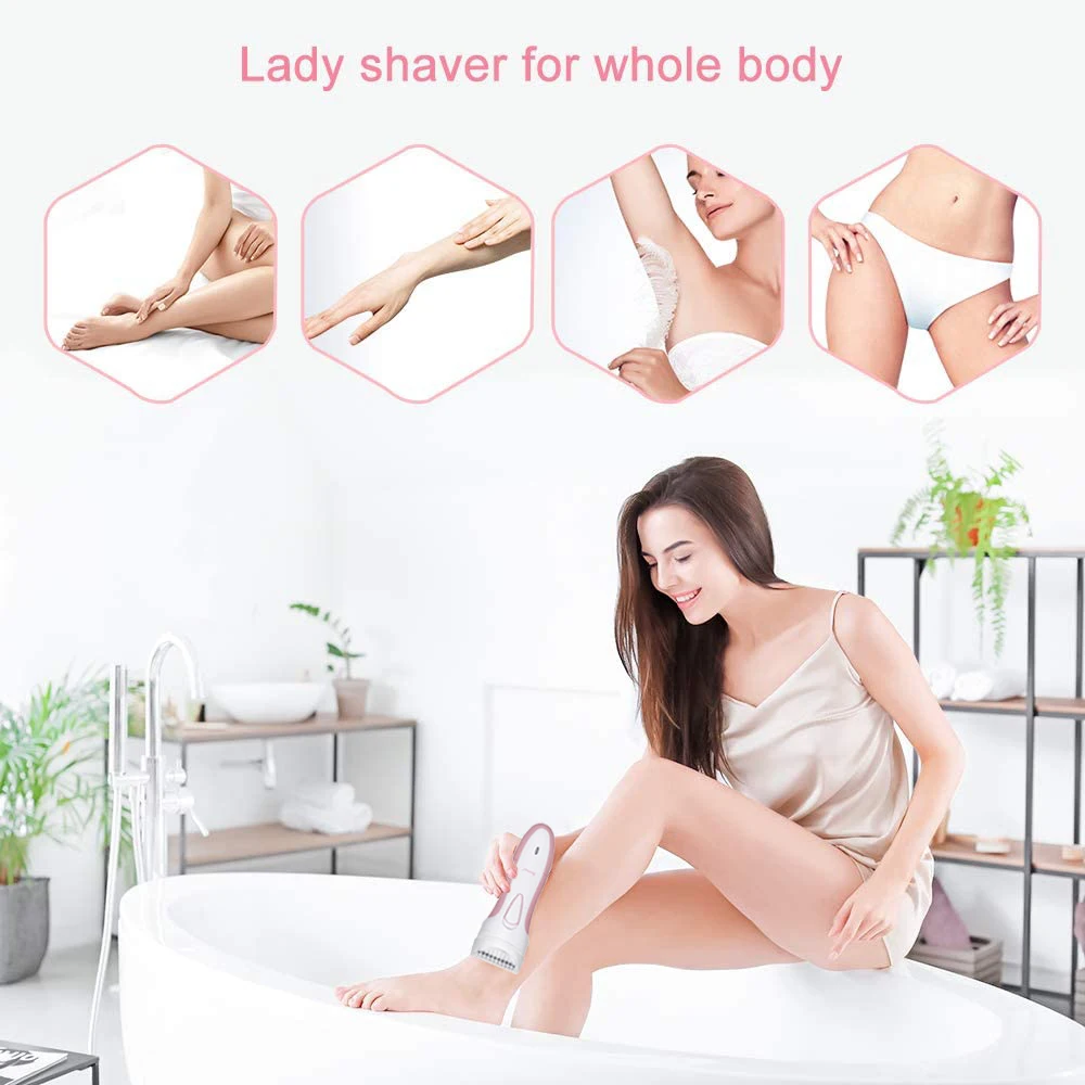 Kemei KM-5001 Electric Lady Shaver Razor Haircut Epilator Arm Leg ascella Body Hair Remover Trimmer ricaricabile per viso corpo