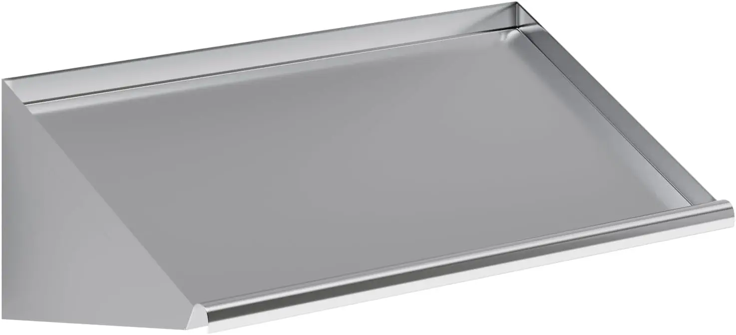 

42 in. x 22 1/2 in. 304 Stainless Steel Wall Mounted Slanted Rack Shelf. Includes Drain Outlet.