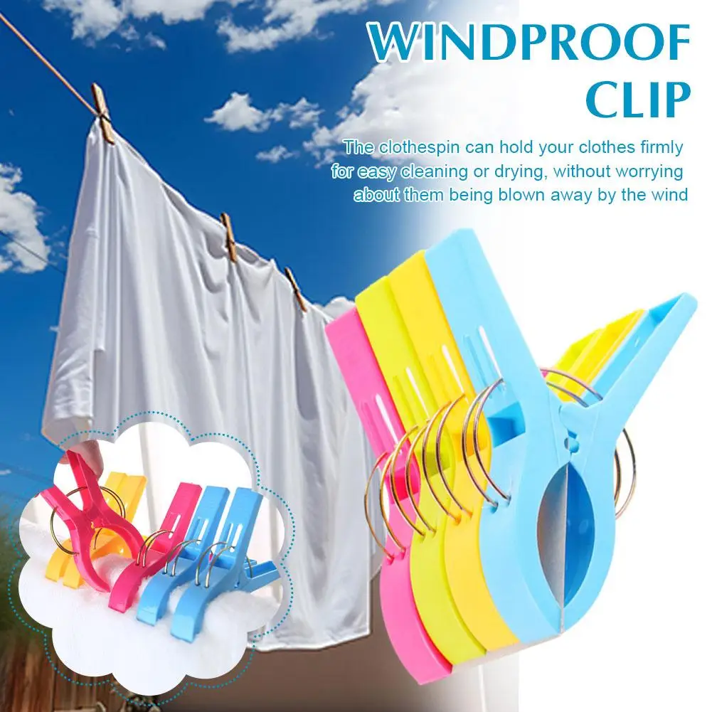 Multi Purpose Plastic Clothes Drying Clips Ideal for Laundry Beach Towels Quilts Sunbed Loungers Bathroom Organization H4R6