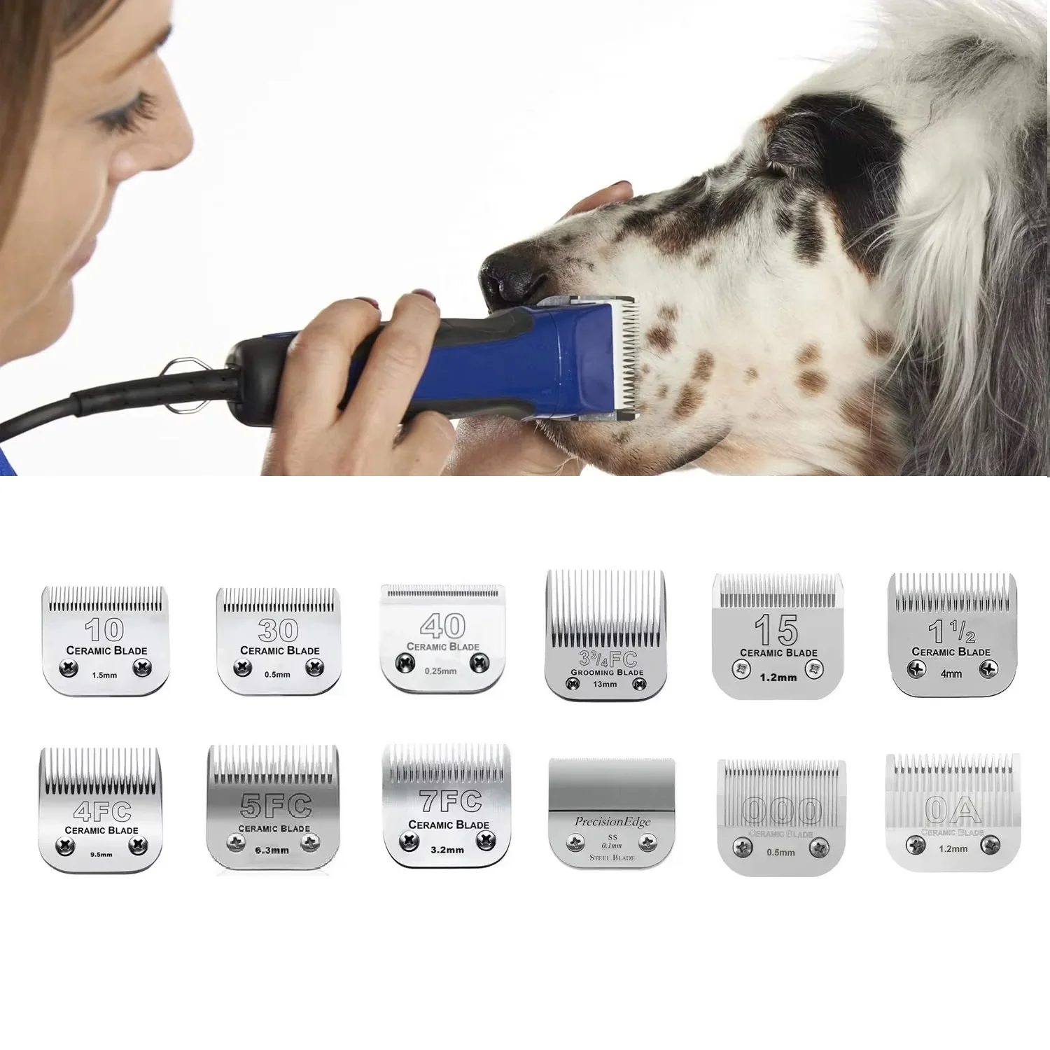 Replacement Ceramic Blade Fit For most Andis AG AGC DBLC, MBG, SMC,Versa/Oster A5/Wahl KM Series Clipper Pet Dog Trimmer