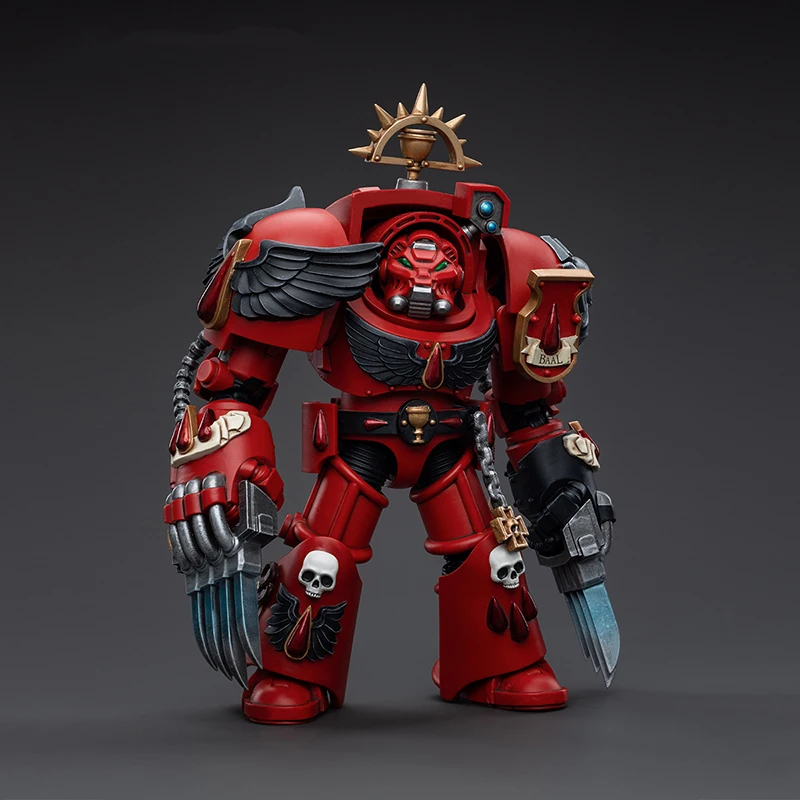 JOYTOY Warhammer 40K Blood Angels Terminadores de asalto Hermano Tyborel 1:18 Figura de acción, modelo de colección regalo para adultos