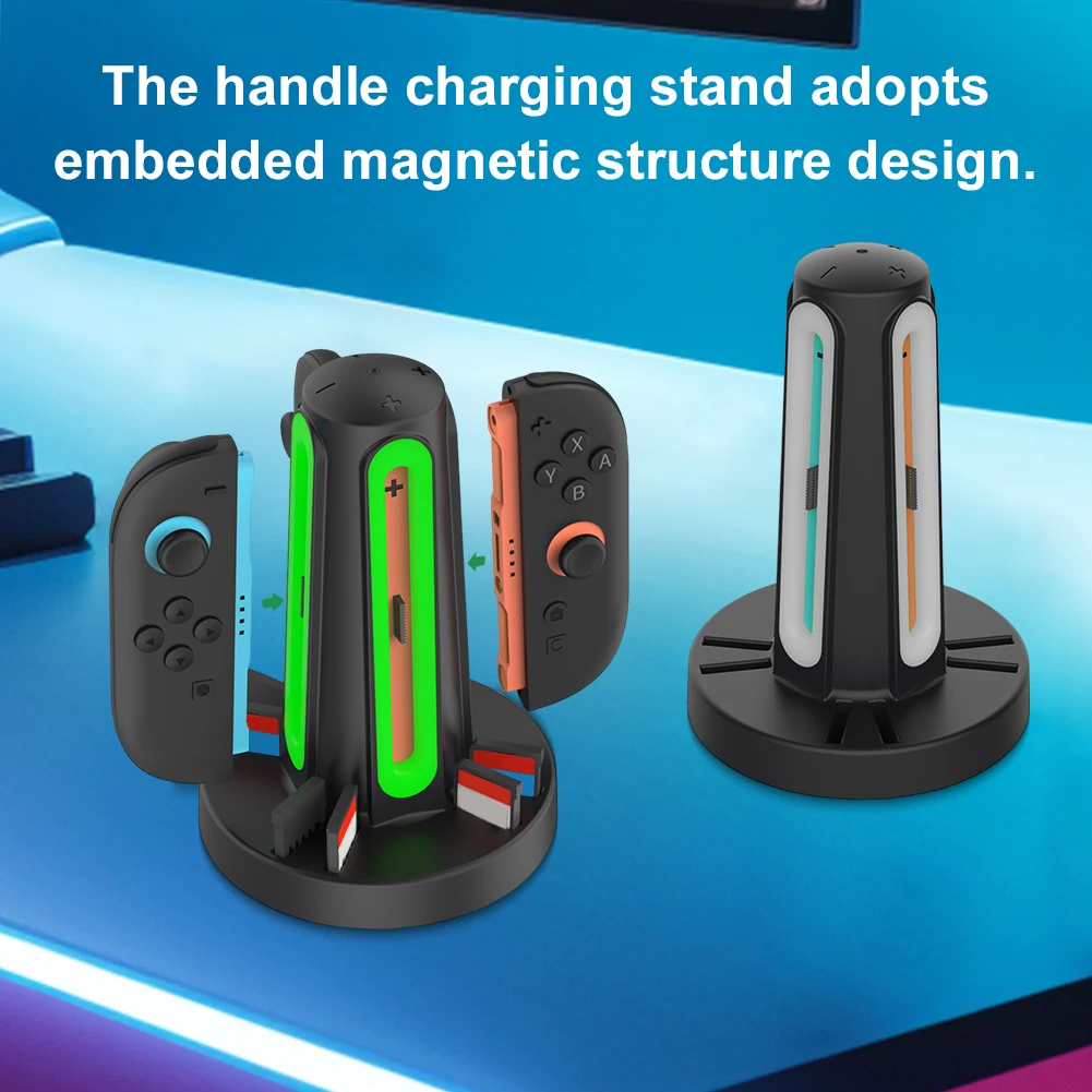 محطة شحن لجهاز Switch 2 وحدة تحكم شاحن قاعدة شحن محطة شاحن مغناطيسية لملحقات Nintendo Switch 2