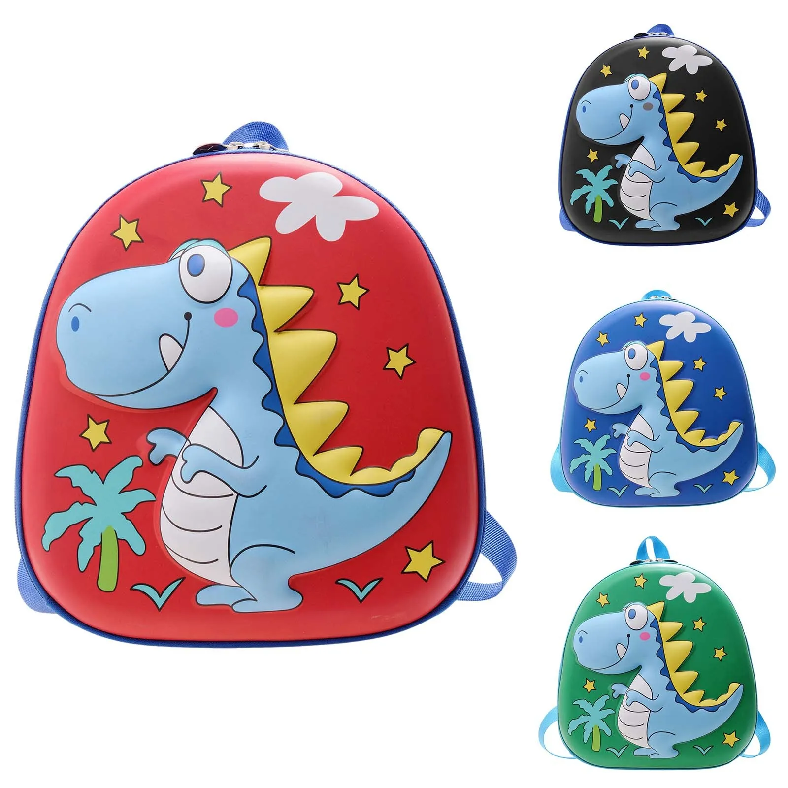 Kids Fashion Eggshell Backpack Boys Girls Cute Cartoon 3D Animals Dinosaur Unicorn Large Capacity Child Kindergarten Schoolbag