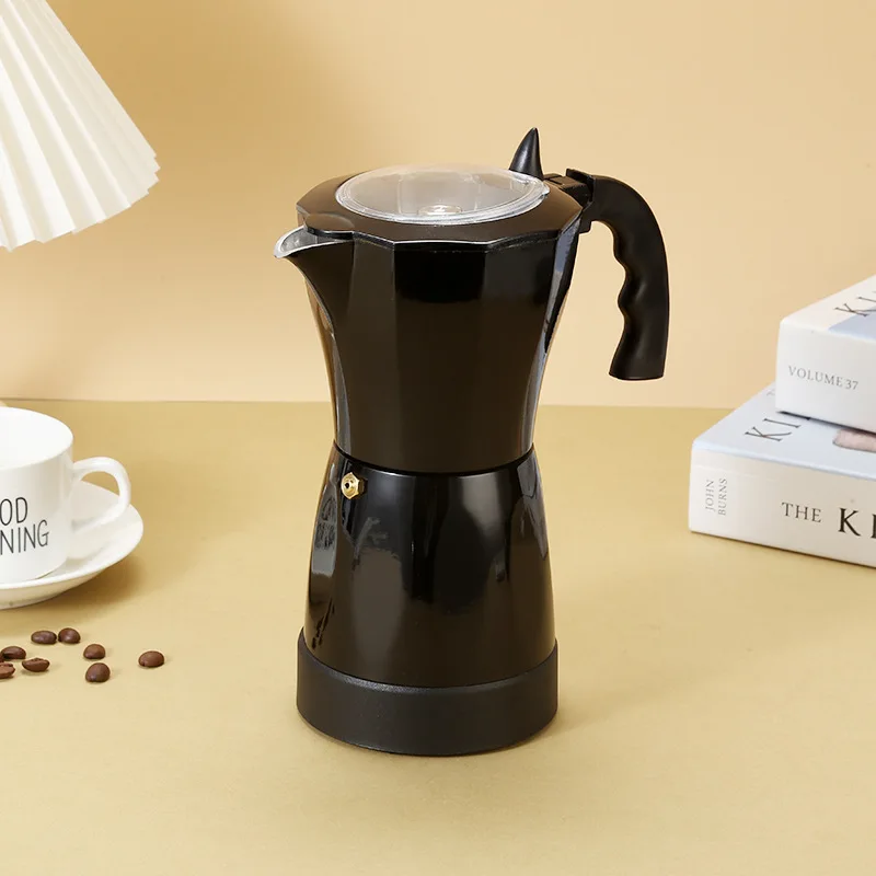 

480W Electric Moka Coffee Pot Fast 6 Cups Aluminum Espresso Coffee Maker Italian Cuban Classic Coffee Pot Home Coffee Utensils