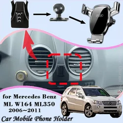 Car Mobile Phone Holder For Mercedes Benz ML W164 ML350 2006~2011 AMG 360 Degree Rotating GPS Special Mount Support Accessories