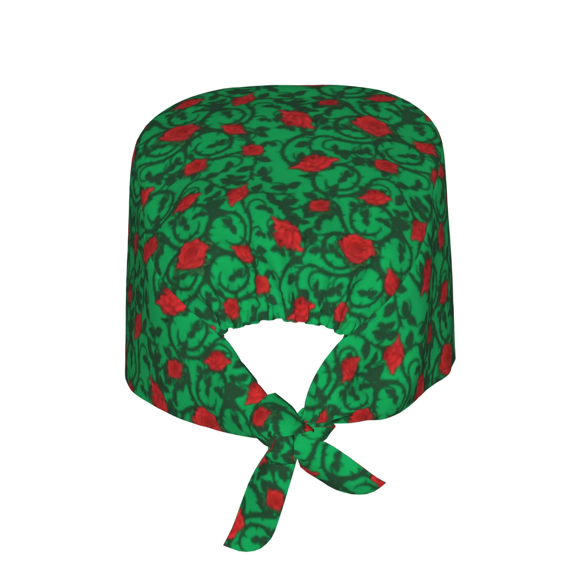 Elegant Stained Rose Flowers  Medical Staff Scrubs Hat Unisex  For Chef Hat Scrub Caps