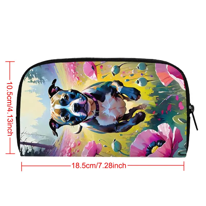 Flower Sea Dog Print Wallet Golden Retriever / German shepherd / Bull Terrier Money Bags Key Credit Card Holder Long Purse Gift